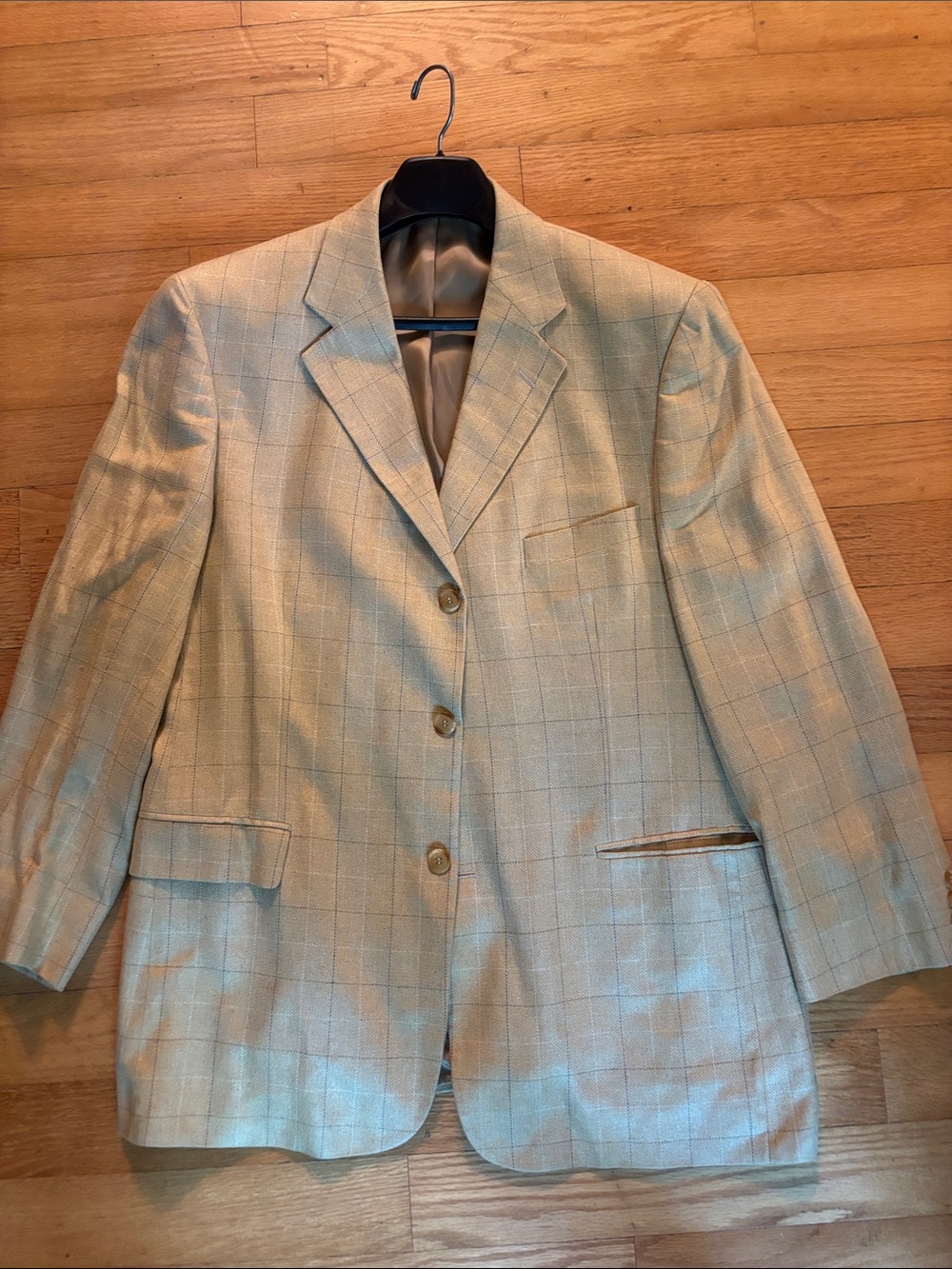 Vintage Lord West 100% Silk Button Trench Coat Men’s 44M Made In Israel